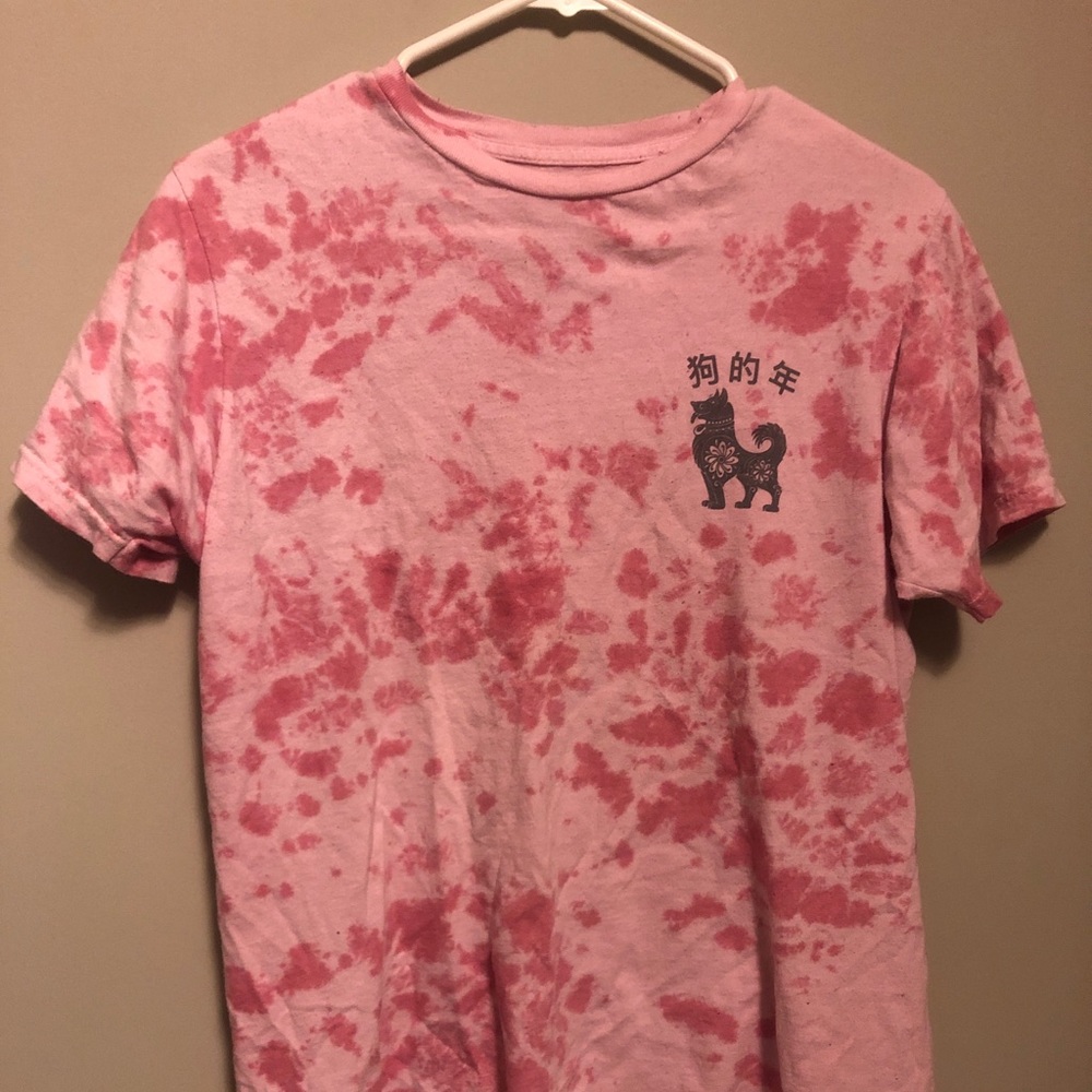 Pink and red Tye-dye T-shirt